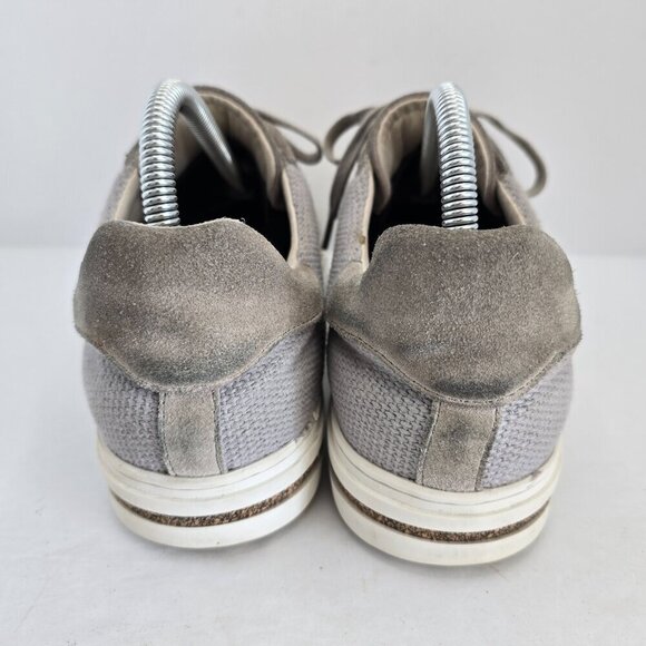 Birkenstock | Bend 'Whale Gray' tan suede neutral lace-up sneakers | WMS 9 - Picture 6 of 11
